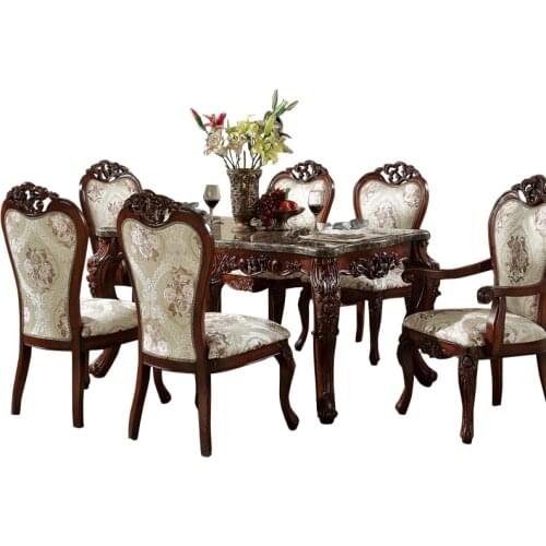 European marble dining table living room dining table and chair combination dining table