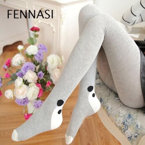 FENNASI Women Stockings Tights Warm Cotton Animal Pantyhose With Print Warm Winter Pantyhose Plus Size Compression Tights
