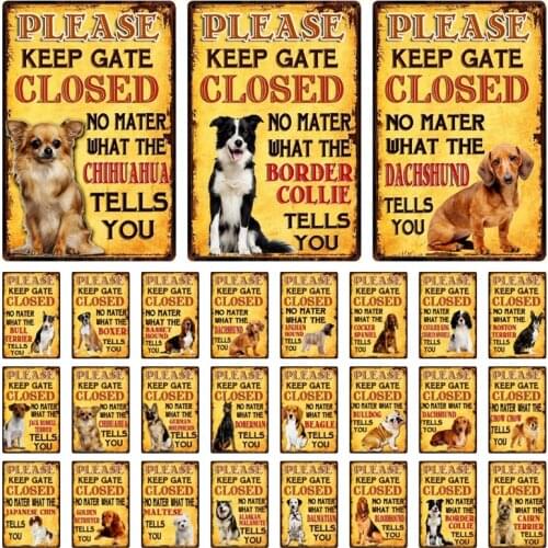 [ Kelly66 ] Dog My Life Is Border Collie Dalmatian Maltese Boxer Metal Sign Home Decor Bar Wall Art Painting 20*30 CM Size Dy169