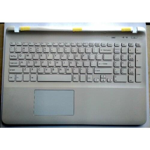 New for Sony vaio SVF15 SVF152C SVF152A SVF153 SVF15E SVF1521V6EB laptop English US Keyboard Palmrest TouchPad white no backlit