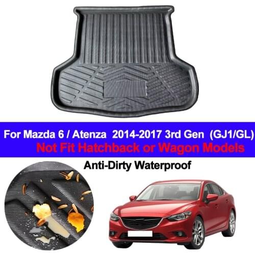 Rear Boot Cargo Liner Trunk Floor Mat Mats Carpets Tray Carpet For Mazda 6 Atenza 2014 2015 2016 2017 3rd GJ1 GL 4 Door Sedan