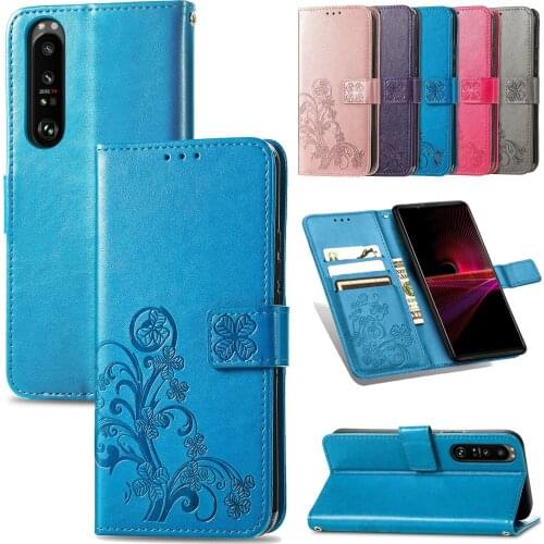 Flip Leather Silicone Case for Sony Xperia 10 III L5 L4 Money Pocket Magnetic Wallet Cover Xperia 5 III 1 III Bumper