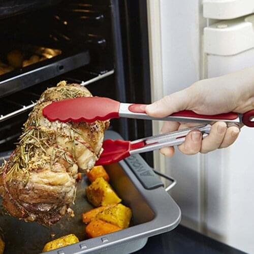 Kitchen Tongs Barbecue Food Clip Food Grade Made of Silica Gel Bread Clip Silicone Food Tong BBQ Tools Cooking Tong