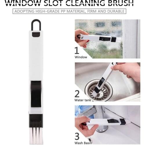 2 in 1 Multipurpose Window Groove Cleaning Brush Household Keyboard Home Kitchen Folding Brush Cleaning Tool 3 colors