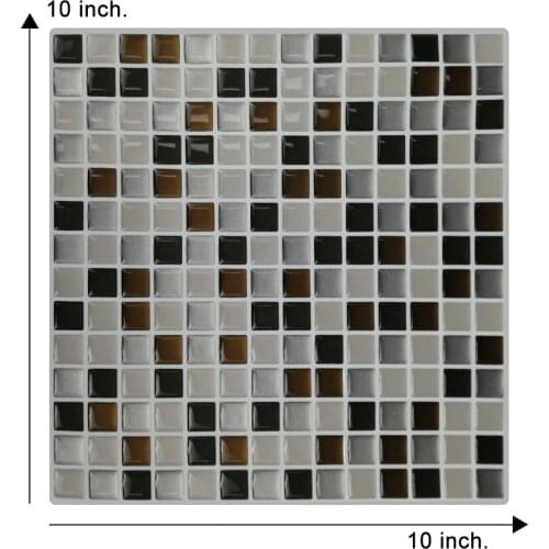 Custom reusable waterproof peel and stick Mosaic wall tile sticker 3 d home decor wallpaper- 1 Sheet