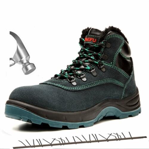 Winter Boots Mens Work Safety Shoes Steel Toe Cap Warmth Waterproof Breathable Wearable Non-slip Indestructible Shoes