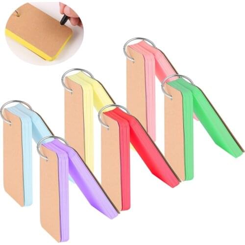 2021 New 6pcs/set Word Memo Pad Simple Blank Student English Word Book Portable Mini Notebook Notepad Plan Book 6 Colors