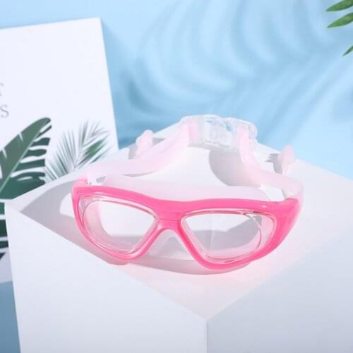 Swimming Glasses Mirror Silver Red With Earplugs Non-Toxic And Tasteless Completely Environmentally Friendly