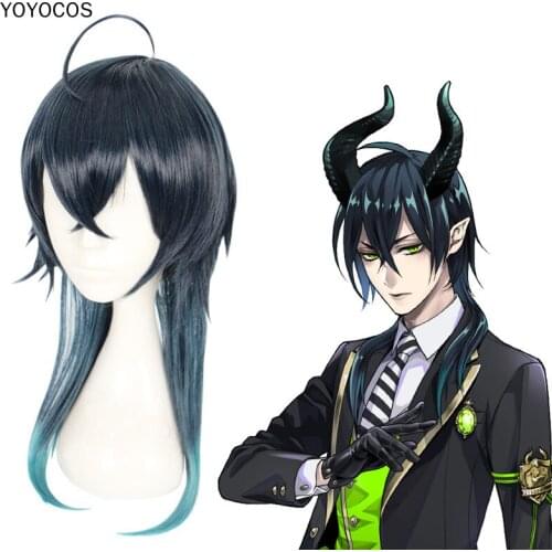 YOYOCOS Twisted Wonderland Cosplay Malleus Draconia Cosplay Wig Diasomnia Gradient Long Hair Heat Resistant Synthetic Hair