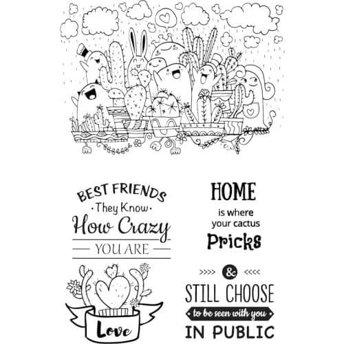 AZSG Cute Animals / Love Clear Stamps For DIY Scrapbooking Decorative Card making Crafts Fun Decoration Supplies 10*15cm