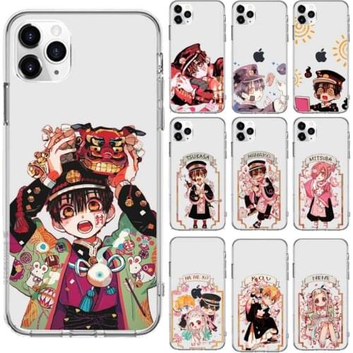 Toilet Bound Hanako Kun Phone Case Transparent for iPhone 13 7 8 11 12 s mini pro X XS XR MAX Plus cover funda shell