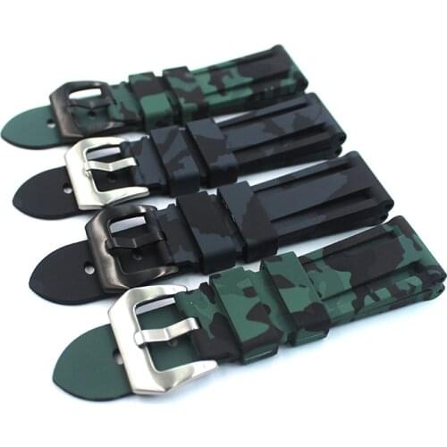 Rubber Silicone Strap Applicable for Panerai Watch Band 24mm Male PAM111 PAM00112 PAM389 Watch Accessories
