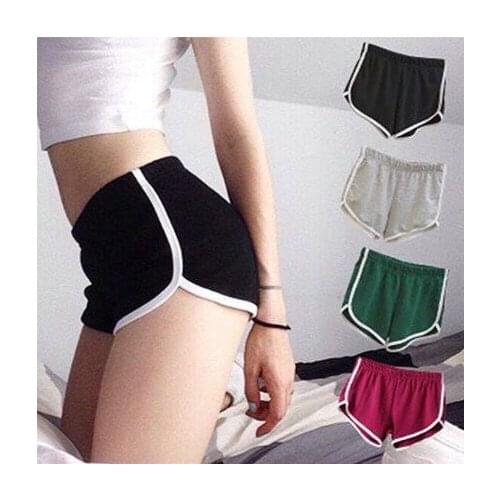 2021 Simple Women Casual Shorts Patchwork Body Fitness Workout Summer Shorts Female Elastic Skinny Slim Beach Egde Short Hot