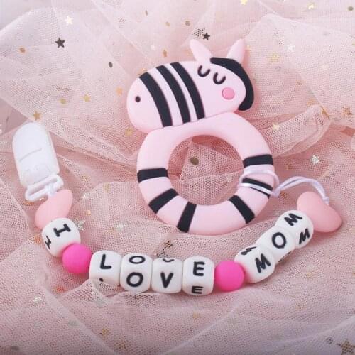 Baby Pacifier Chain Silicone Teether Holder Newborn Toys For Teeth Dummy Clip Soother Chewing Nipple Holder With Anti-Drop Rope