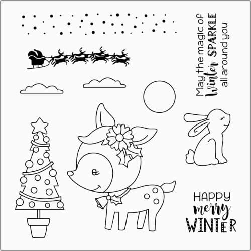 Cute Transparent Clear Silicone Stamps For DIY Scrapbooking Card Making Diy Photo Album Decorative Animal