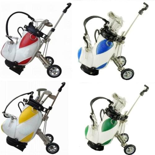 Mini golf trolley Golf Bag with Cart Desk Top Pen and Pencil holder