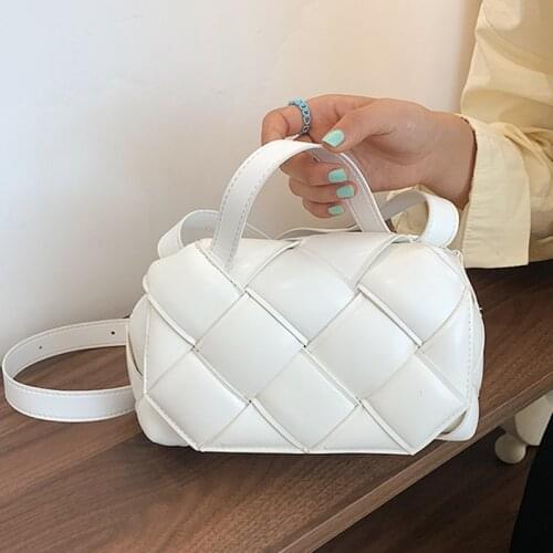 Designer Soft Leather Weave Flap White Handbags Luxury Brand Womens Shoulder Bags Summer Fashion mini Women Crossbody Totes Bag