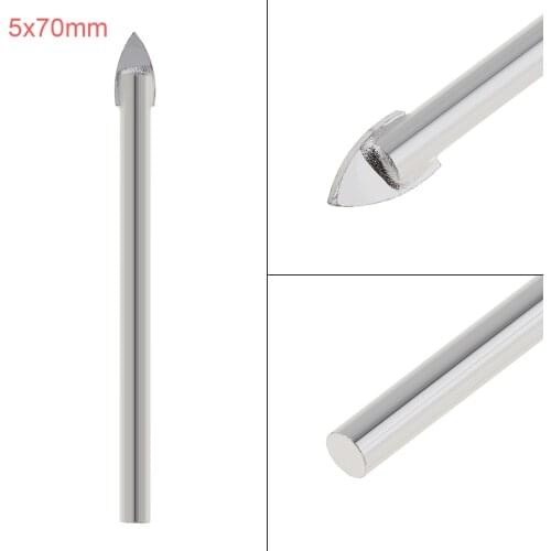 5x70mm Glass Marble Porcelain Spear Head Ceramic Tile Spade Drill Bits Electric Drill Tool for Woodworking Wood Drilling