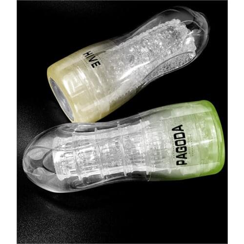 Transparent aircraft Cup training masturbation Cup Mens toys adult sex products