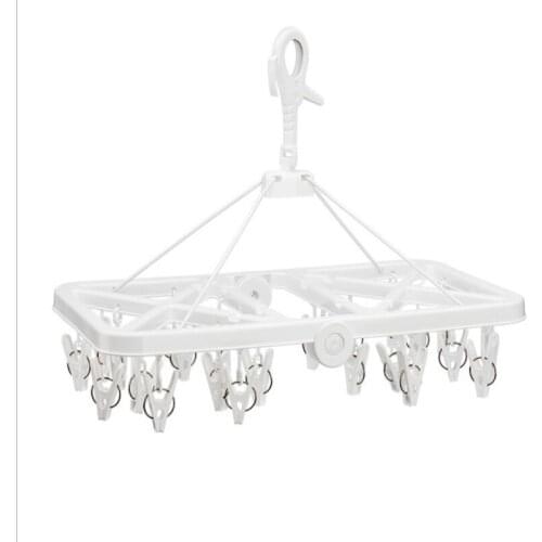 Sock Rack Plastic Windproof Childrens Clothes Rack Multi Function Drying Rack Clothes Rack Sock Clip Towel Rack 24 Clip