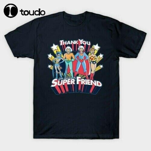 Golden Girls Thanks For Being A Super Friend Superheroes Parody Black T-Shirt