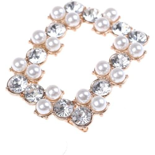 1PCS Crystal Rhinestones Bridal Shoes Rhinestone Clip Decorative Accessories Buckle harm Faux Pearl Shoe Clips