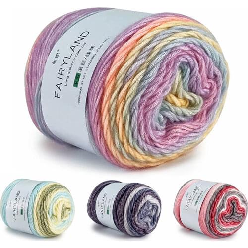 100g Yarn Crochet Threads Wolle Tricot De Lana Y Mezclas Yarn for Knitting Baby Rainbow Sweater