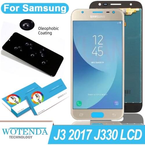 100% Original Amoled 5.0'' Display for Samsung Galaxy J3 2017 J330 J330F Full LCD Touch Screen Digitizer Assembly Repair Parts