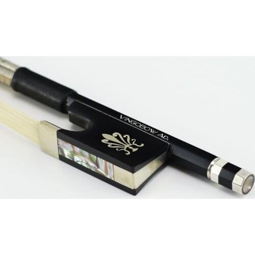 106V 4/4 Size Carbon Fiber VIOLIN BOW Ebony Frog Nickel Silver Fitted