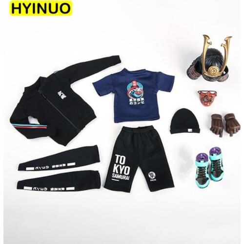 2 Models 1/6 Scale Man Japanese Street Fashion Brothers Boy Clothes Clothing Suit Set Model for 12''Action Figure Body