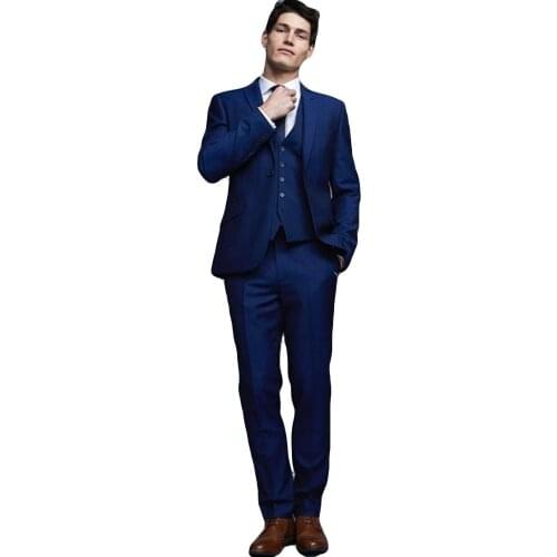 3 Piece 2019 Casual Men Suits Slim Fit Wedding Suits For Men High Street Blazer Custom Business Tuxedo Suit Men Costume Homme