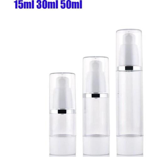 300pcs/lot 50ML airless bottle small plastic lotion bottle with airless pump used for Cosmetic Packaging
