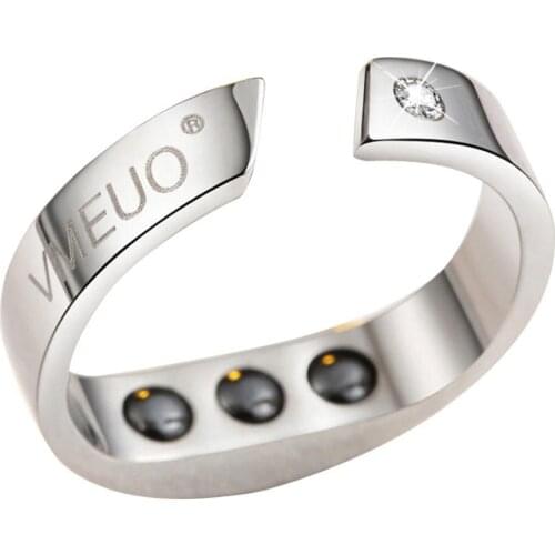 50% Hot Sale Stainless Steel Magnetic Anti Snore Open Ring Acupressure Therapy Sleeping Aid