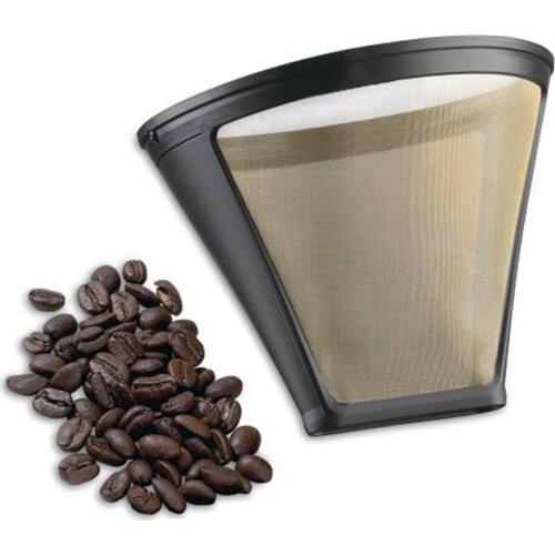 Coffee Maker Accessories Stainless Steel Reusable Cone-Style Kitchen Gadgets Coffee Filter Handmade Kitchenware 1 pcs