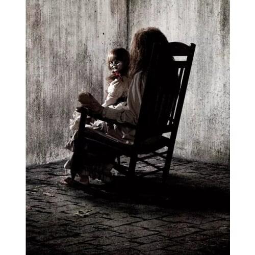 5D DIY Diamond Painting Horror puppet anabelle on the Chair Cross Stitch Full Drill Embroidery Mosaic Kits Home Decor Gift P747