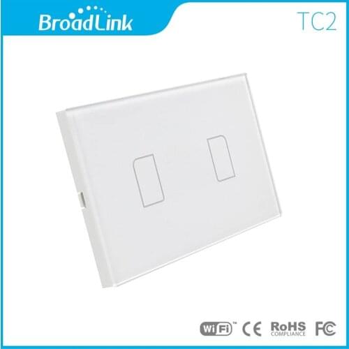 Broadlink US TC2 Wifi Touch Switch 2gang 110/220V for RM2 RM Pro Universal Remote Controller WIFI+IR+RF Wireless Control 433/315