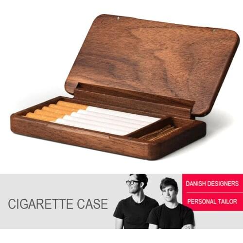 Danish Vanlemn genuine walnut solid wood high grade wooden cigarette case 6 super thin smoking cessation cigarette boxes