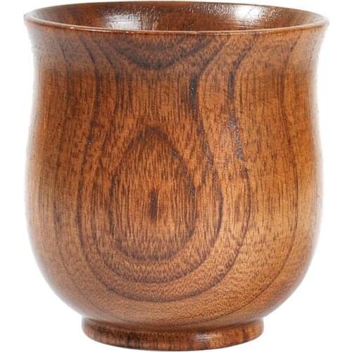 Wooden Big Belly Beer Tea Coffee Milk Water Cup Kitchen Bar Pub Teaware Mug Gift