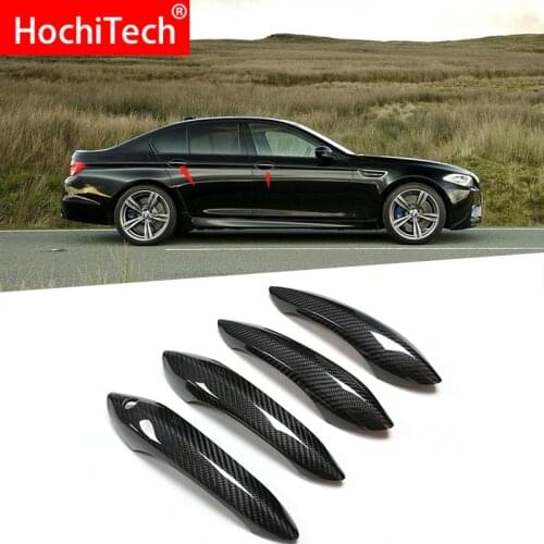 For BMW M5 F10 2012 2013 2014 Car Accessories Carbon Fiber Auto Door Handle Knob Exterior Trim Covers