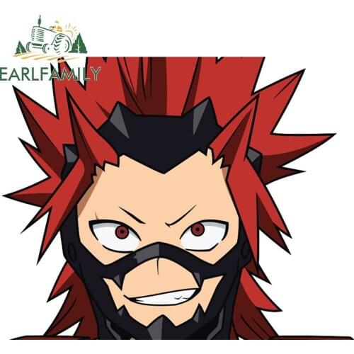 EARLFAMILY 13cm x 10.3cm For My Hero Academia Car Funny Stickers Anime Decal Sunscreen Auto Air Conditioner Repair Decor