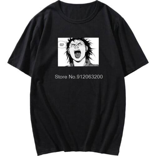 Creativity 90s Japanese Comics Akira Pattern Print T-shirt Men Hip Hop Style T Shirt Male Harajuku Cartoon Tshirt Short Sleeve
