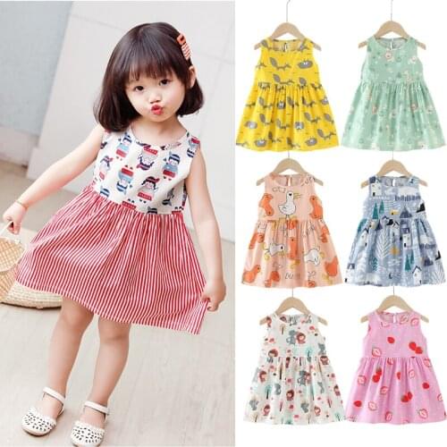 Baby Girl Cotton Dress Summer Kids Childrens Clothing Dresses for Girls Kids Dresses Toddler Girl Birthday Party Princess Dress