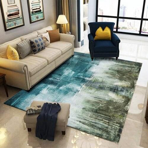 Art abstract carpet living room carpet ink painting classic minimalist bedside rug coffee table ins wind carpet bedroom rug