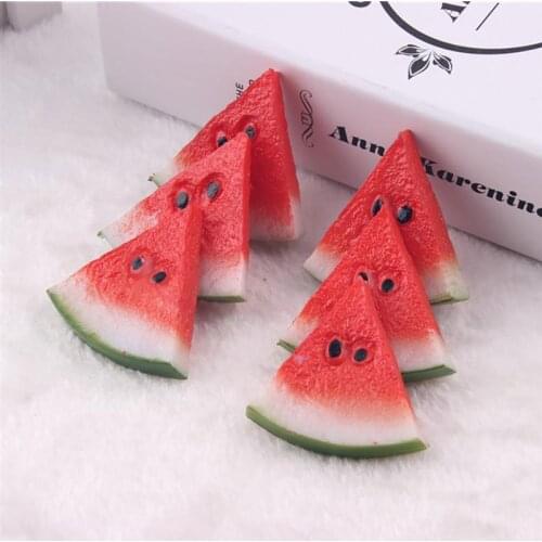 2/6/8PCS Artificial Watermelon Slices Fake Fruits Artificial Fruit Lifelike Decorative Fruits For Party Kitchen Home Decor