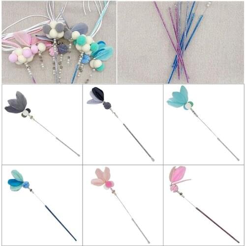 Cat Wand Toy Cat Interactive Funny Toy Bells Fake Feathers Wand Pet Stick Toy Cat Teaser Training Toys Pet Accessories
