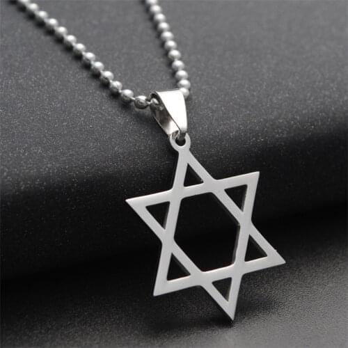 316L Stainless steel Star of David Fashion Charms Necklaces for Women Statement Israel Supernatural Pendants jewish Jewelry