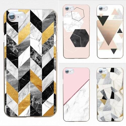 For Samsung Galaxy S20 S10 S9 S8 Plus A50 A70 A40 A30 A20 A10 A50S A70S A10S Soft Transparent Covers Geometric Marble