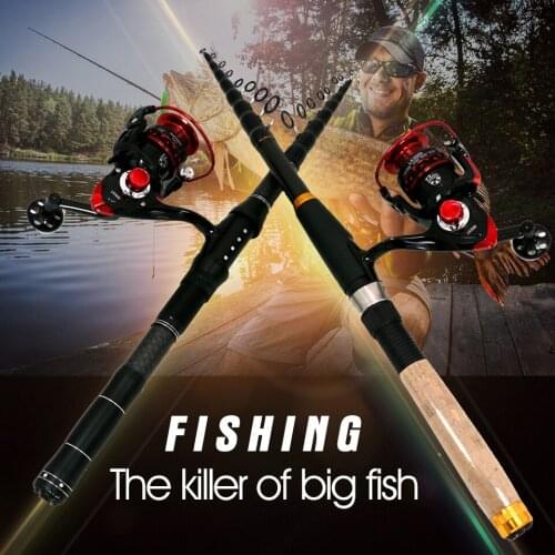 1.8M-3.0M Multifunctional portable Fishing Rod and Reel Set Rods Carbon Ultra Light Rod with Spinning Reels Fishing Tackle Set