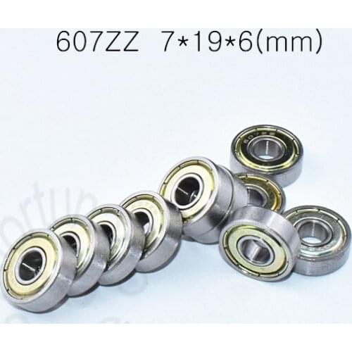 Carbon steel 607 607zz 7*19*6(mm) 10pieces bearing free shipping bearings metal Sealed Bearing Economical practical