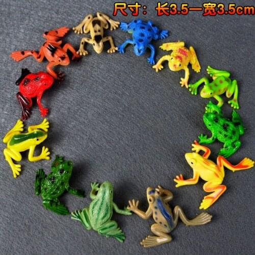 Pvc figure model toy frog 12pc/set